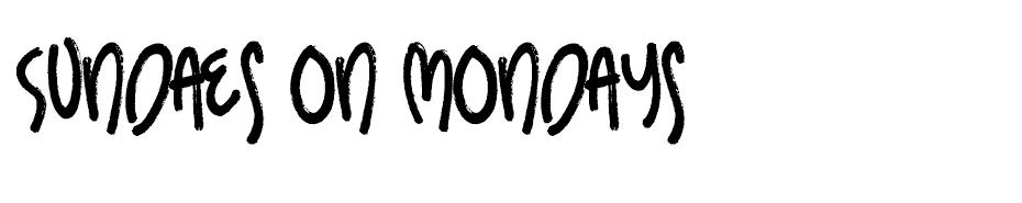 Sundaes On Mondays font
